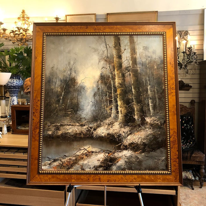 A. J. Horn Oil Painting - Winter Scene Landscape