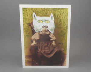 Peter Paone / Peacock Studio Fine Art Greeting Card - "Kitty Cat"