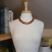 Load image into Gallery viewer, Vintage 1950s AB Plastic Necklace, Austria - Double Strand Iridescent Root Beer Brown Beads - Estate Costume Jewelry
