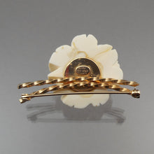 Load image into Gallery viewer, Vintage Mid Century Burt Cassell Brooch  - Made in the US, circa 1950 - A Carved Ivory* Rose, Gold Filled Setting