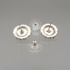 Vintage Roman Co. Rhinestone Post Earrings with Faux Pearls For Pierced Ears