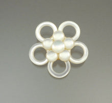 Load image into Gallery viewer, Vintage Mother of Pearl Floral Brooch, Circa 1950 - Daisy Flower Design Pin