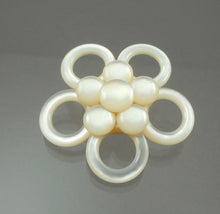 Load image into Gallery viewer, Vintage Mother of Pearl Floral Brooch, Circa 1950 - Daisy Flower Design Pin