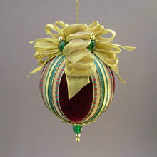 Load image into Gallery viewer, Velvet Ball Christmas Ornament - Handmade by Towers and Turrets - &quot;Saint Patrick&#39;s Day&quot;