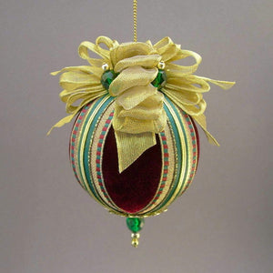 Velvet Ball Christmas Ornament - Handmade by Towers and Turrets - "Saint Patrick's Day"