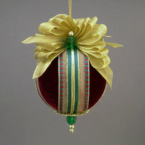 Velvet Ball Christmas Ornament - Handmade by Towers and Turrets - "Saint Patrick's Day"