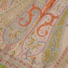 Load image into Gallery viewer, Vintage ETRO Wool and Silk Fringed Scarf Paisley Design Blue Green Pink Orange