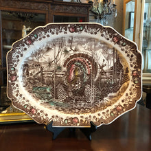 Load image into Gallery viewer, Large Vintage Johnson Brothers &quot;His Majesty&quot; Porcelain Turkey Platter 16 x 20 English Pottery