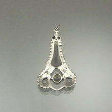 Load image into Gallery viewer, Vintage Onyx and Marcasite Pendant - Victorian Revival Style, Black and Silver