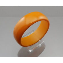 Load image into Gallery viewer, Vintage Authentic Bakelite Bracelet - Opaque Plastic Bangle in Butterscotch Yellow Gold
