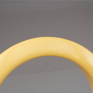 Vintage Authentic Bakelite Bracelet - Opaque Plastic Bangle in Creamed Corn Yellow