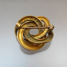 Load image into Gallery viewer, Antique Victorian Lovers Knot Pin Gold Filled Signed PS Co Plainville Brooch
