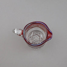 Load image into Gallery viewer, Antique 1910 Carnival Souvenir Ruby Flash Pressed Glass Red Etch Creamer Pitcher Grandma