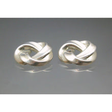 Load image into Gallery viewer, Vintage Taxco Mexican Earrings 925 Sterling Silver Handmade Lovers Knot Design Signed TA-97 Mexico