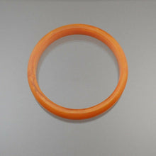 Load image into Gallery viewer, Vintage Authentic Bakelite Bracelet Plastic Bangle Marbled Amber Yellow Orange