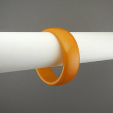 Load image into Gallery viewer, Vintage Authentic Bakelite Bracelet - Opaque Plastic Bangle in Butterscotch Yellow Gold