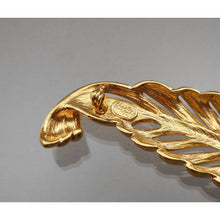 Load image into Gallery viewer, Vintage Napier Feather or Leaf Brooch - Gold Tone Signed Designer Pin, Estate Collection Jewelry - Excellent Condition